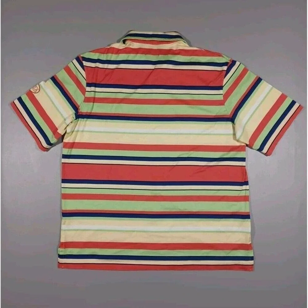 Polo Ralph Lauren Shirt Mens L Multi-Color Short Sleeve Golf Athletic Fit‎ AJGA